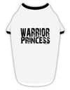 Warrior Princess Black and White Stylish Cotton Dog Shirt-Dog Shirt-TooLoud-White-with-Black-Small-Davson Sales