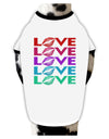 Colorful Love Kisses Stylish Cotton Dog Shirt-Dog Shirt-TooLoud-White-with-Black-Small-Davson Sales