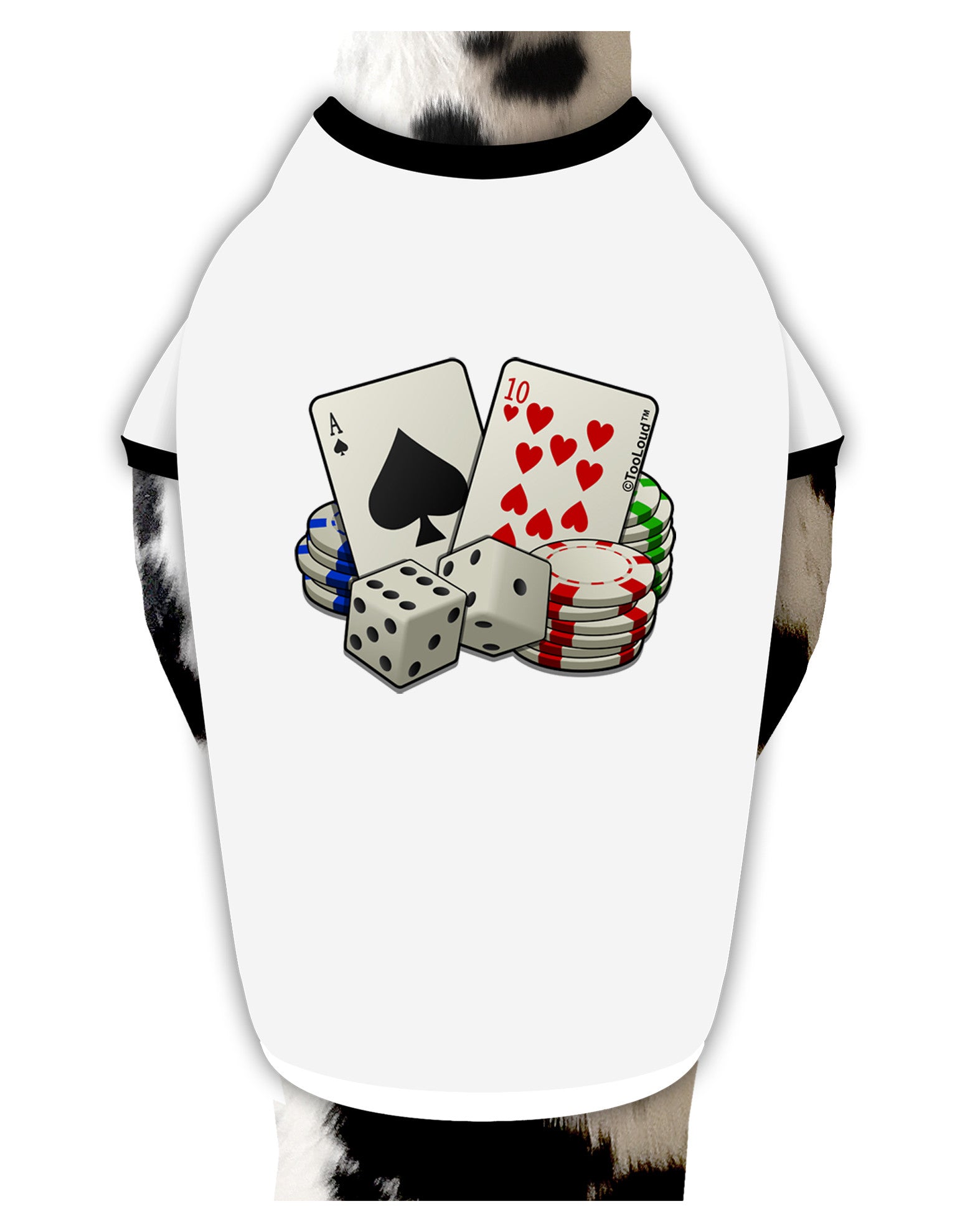 Gambling Weapons Dog Shirt-Dog Shirt-TooLoud-White-with-Black-Small-Davson Sales