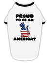 Proud to Be an Americat Stylish Cotton Dog Shirt by TooLoud-Dog Shirt-TooLoud-White-with-Black-Small-Davson Sales