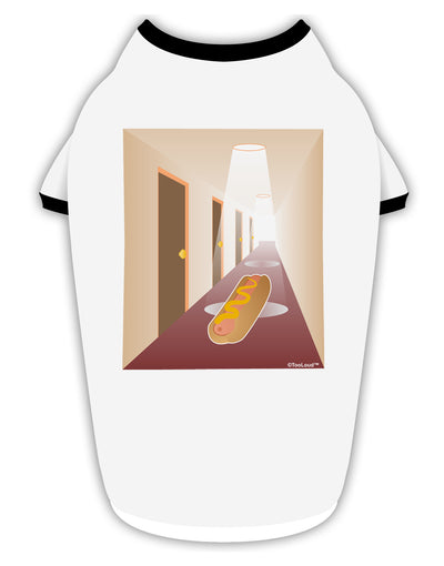 Hotdog in a Hallway Stylish Cotton Dog Shirt by TooLoud-Dog Shirt-TooLoud-White-with-Black-Small-Davson Sales