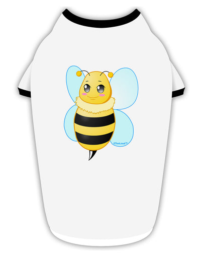 Cute Bee Stylish Cotton Dog Shirt-Dog Shirt-TooLoud-White-with-Black-Small-Davson Sales