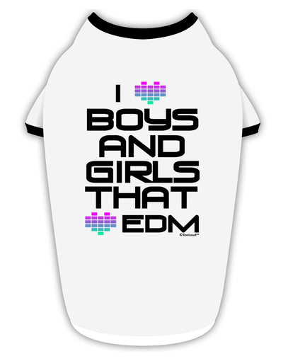 I Heart Boys and Girls That Heart EDM Stylish Cotton Dog Shirt-Dog Shirt-TooLoud-White-with-Black-Small-Davson Sales