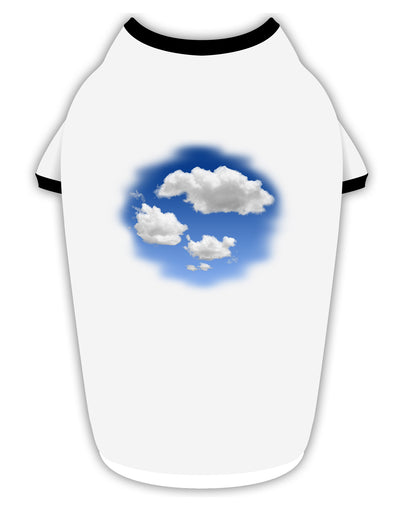 Blue Sky Puffy Clouds Stylish Cotton Dog Shirt-Dog Shirt-TooLoud-White-with-Black-Small-Davson Sales