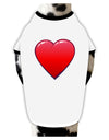Cute Cartoon Heart Stylish Cotton Dog Shirt by TooLoud-Dog Shirt-TooLoud-White-with-Black-Small-Davson Sales