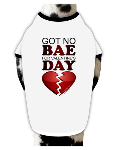 No Bae For Valentine's Day Stylish Cotton Dog Shirt-Dog Shirt-TooLoud-White-with-Black-Small-Davson Sales