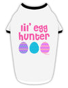 Lil' Egg Hunter - Easter - Pink Stylish Cotton Dog Shirt by TooLoud-Dog Shirt-TooLoud-White-with-Black-Small-Davson Sales