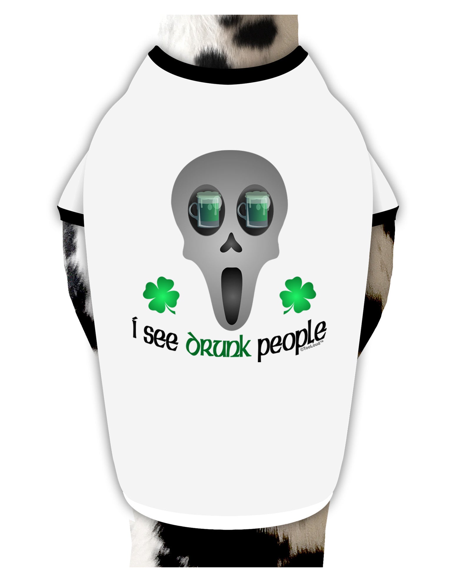 I See Drunk People Dog Shirt-Dog Shirt-TooLoud-White-with-Black-Small-Davson Sales