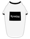 TooLoud Wyoming - United States Shape Stylish Cotton Dog Shirt-Dog Shirt-TooLoud-White-with-Black-Small-Davson Sales