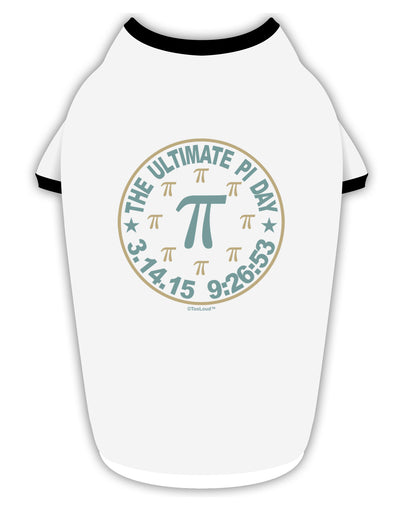 The Ultimate Pi Day Emblem Stylish Cotton Dog Shirt by TooLoud-Dog Shirt-TooLoud-White-with-Black-Small-Davson Sales