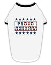 Proud Veteran Flag Stylish Cotton Dog Shirt-Dog Shirt-TooLoud-White-with-Black-Small-Davson Sales