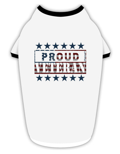 Proud Veteran Flag Stylish Cotton Dog Shirt-Dog Shirt-TooLoud-White-with-Black-Small-Davson Sales