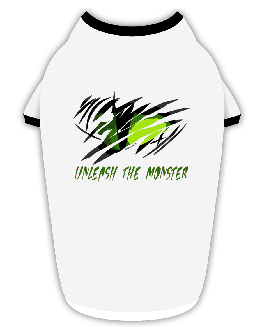 Unleash The Monster Stylish Cotton Dog Shirt-Dog Shirt-TooLoud-White-with-Black-Small-Davson Sales