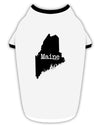 Maine - United States Shape Stylish Cotton Dog Shirt by TooLoud-Dog Shirt-TooLoud-White-with-Black-Small-Davson Sales