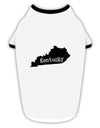 Kentucky - United States Shape Stylish Cotton Dog Shirt by TooLoud-Dog Shirt-TooLoud-White-with-Black-Small-Davson Sales