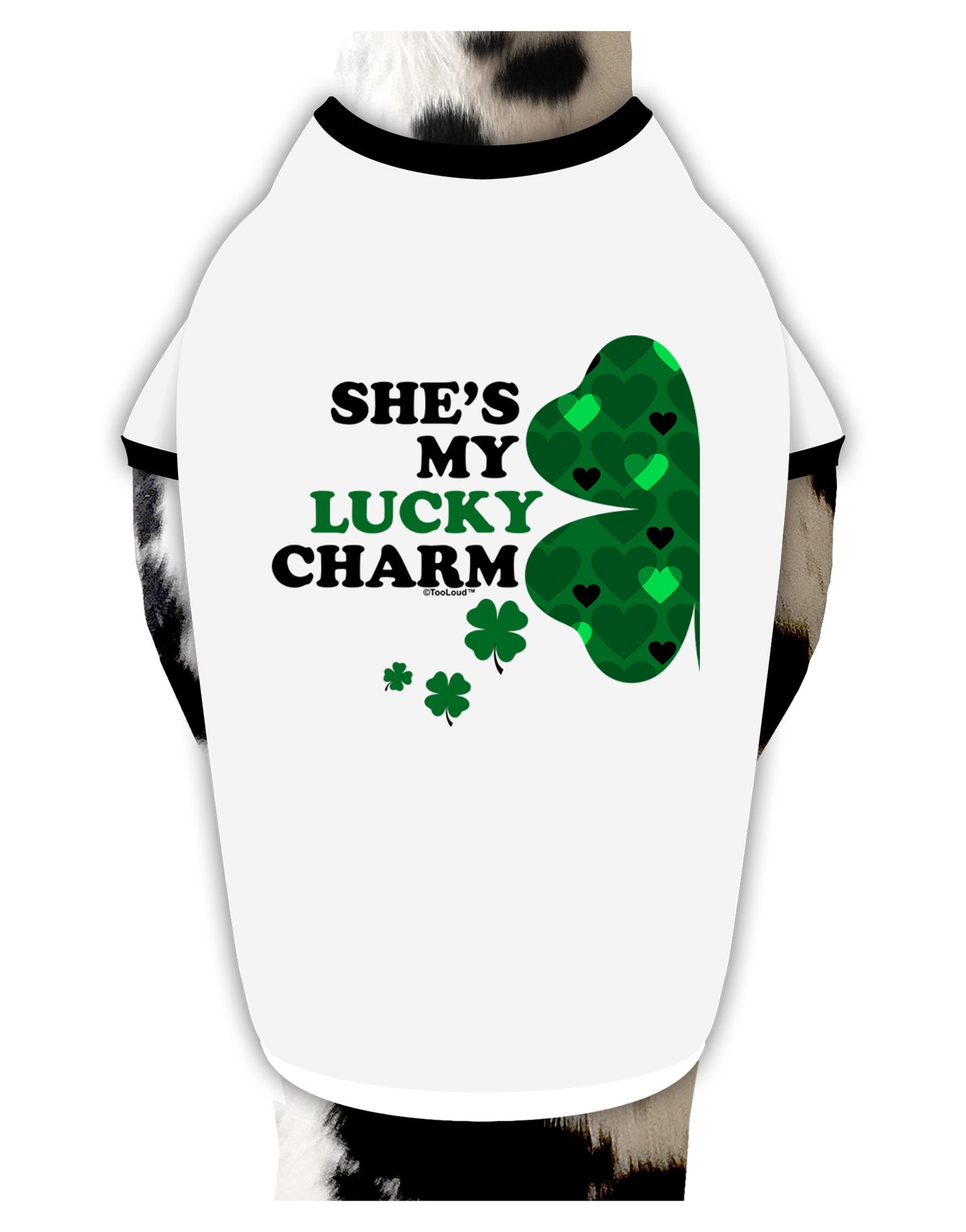 She's My Lucky Charm - Left Dog Shirt-Dog Shirt-TooLoud-White-with-Black-Small-Davson Sales