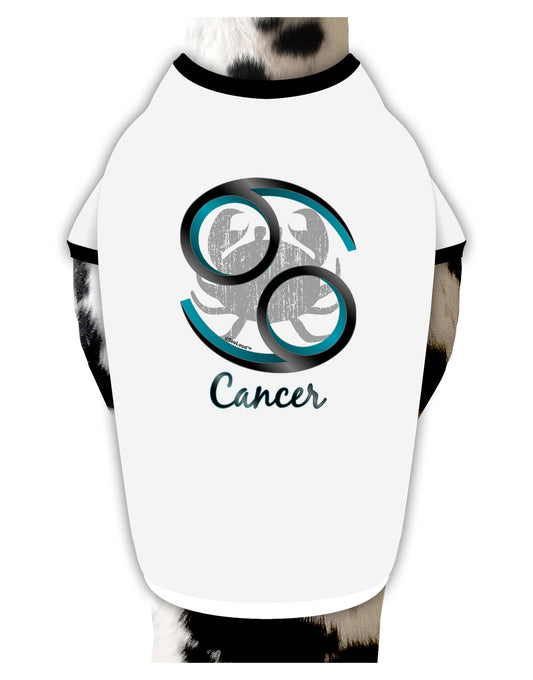 Cancer Symbol Dog Shirt-Dog Shirt-TooLoud-White-with-Black-XL-Davson Sales