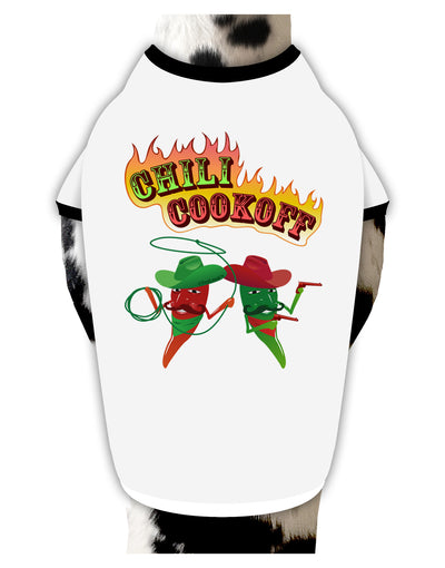 Cowboy Chili Cookoff Dog Shirt-Dog Shirt-TooLoud-White-with-Black-Small-Davson Sales