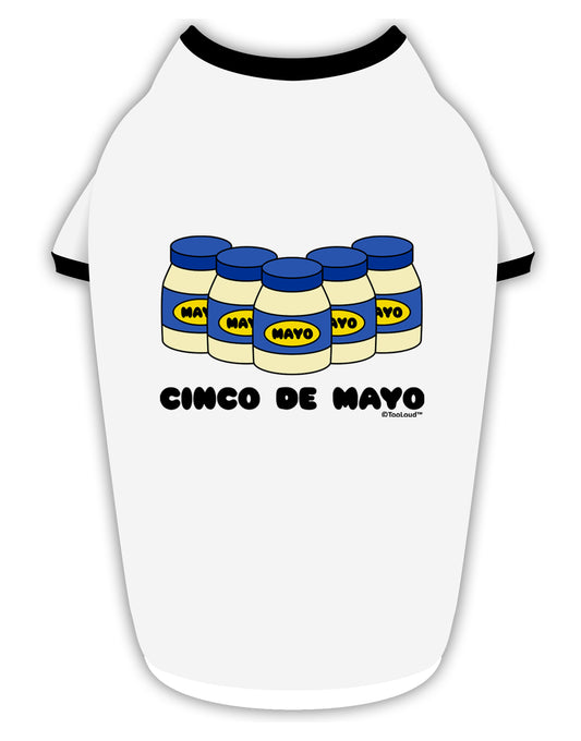 Cinco de Mayo - 5 Mayo Jars Stylish Cotton Dog Shirt by TooLoud-Dog Shirt-TooLoud-White-with-Black-Small-Davson Sales