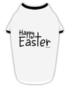 Happy Easter with Cross Stylish Cotton Dog Shirt by TooLoud-Dog Shirt-TooLoud-White-with-Black-Small-Davson Sales