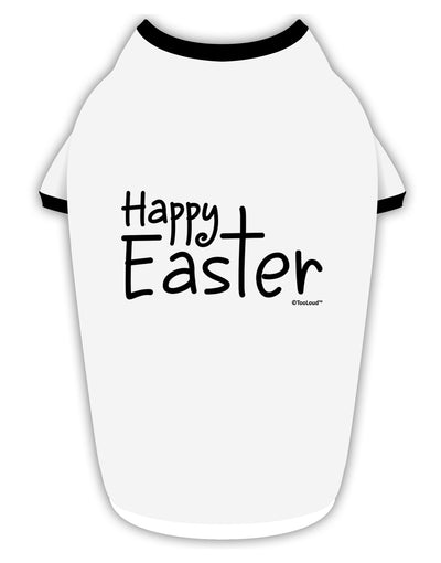 Happy Easter with Cross Stylish Cotton Dog Shirt by TooLoud-Dog Shirt-TooLoud-White-with-Black-Small-Davson Sales