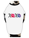 XOXO Kisses Stylish Cotton Dog Shirt-Dog Shirt-TooLoud-White-with-Black-Small-Davson Sales