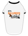 It's Halloween Witches Hat Stylish Cotton Dog Shirt-Dog Shirt-TooLoud-White-with-Black-Small-Davson Sales