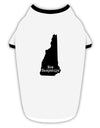 New Hampshire - United States Shape Stylish Cotton Dog Shirt by TooLoud-Dog Shirt-TooLoud-White-with-Black-Small-Davson Sales