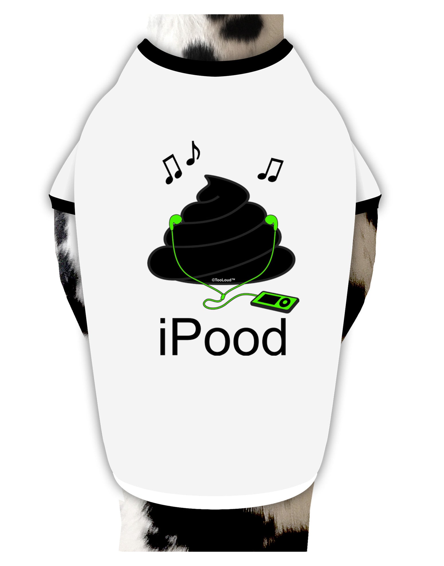 iPood Dog Shirt-Dog Shirt-TooLoud-White-with-Black-Small-Davson Sales