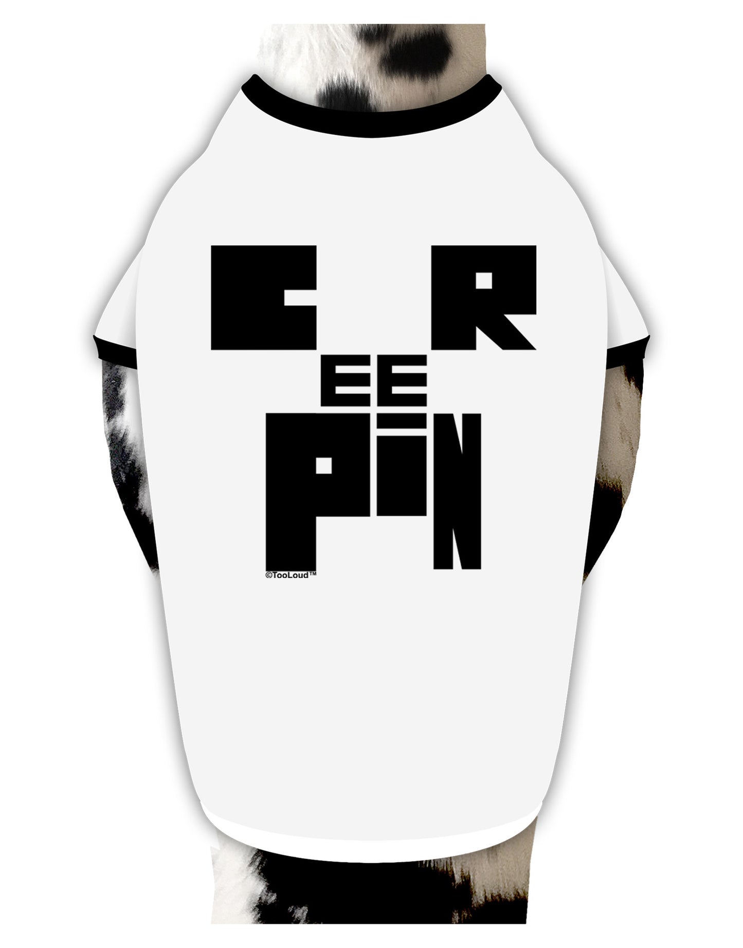 Creepin Dog Shirt-Dog Shirt-TooLoud-White-with-Black-Small-Davson Sales