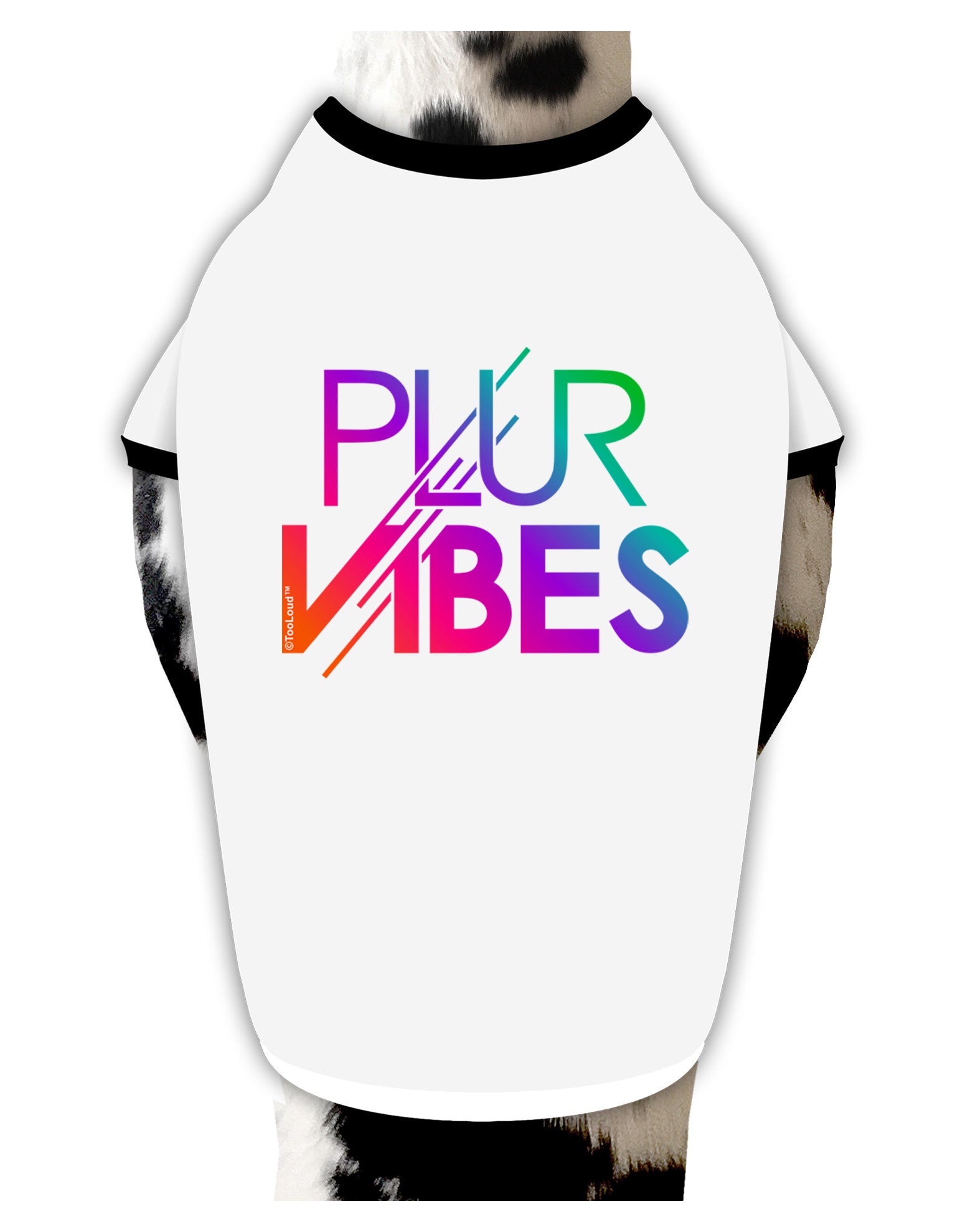 PLUR Vibes Dog Shirt-Dog Shirt-TooLoud-White-with-Black-Small-Davson Sales