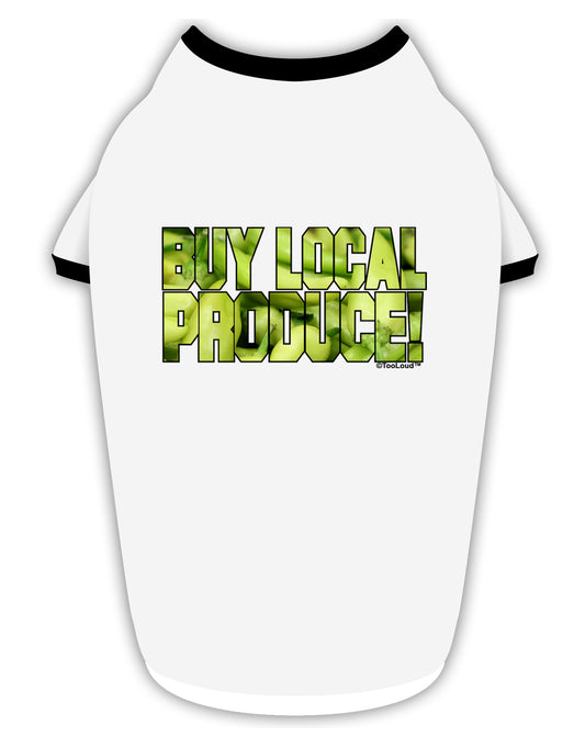 Buy Local - Jalapenos Text Stylish Cotton Dog Shirt-Dog Shirt-TooLoud-White-with-Black-Small-Davson Sales
