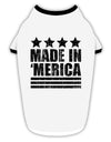 Made in Merica - Stars and Stripes Design Stylish Cotton Dog Shirt-Dog Shirt-TooLoud-White-with-Black-Small-Davson Sales