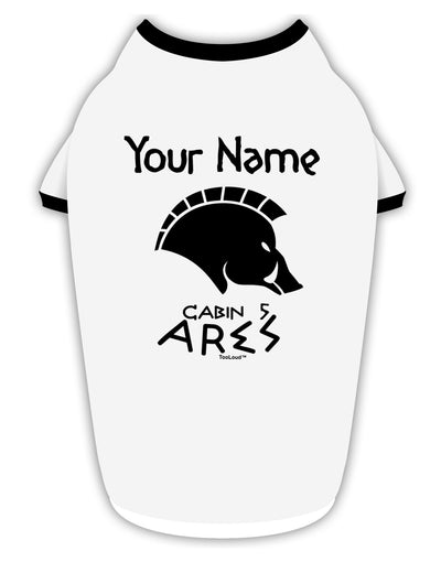 Personalized Cabin 5 Ares Stylish Cotton Dog Shirt by-Dog Shirt-TooLoud-White-with-Black-Small-Davson Sales