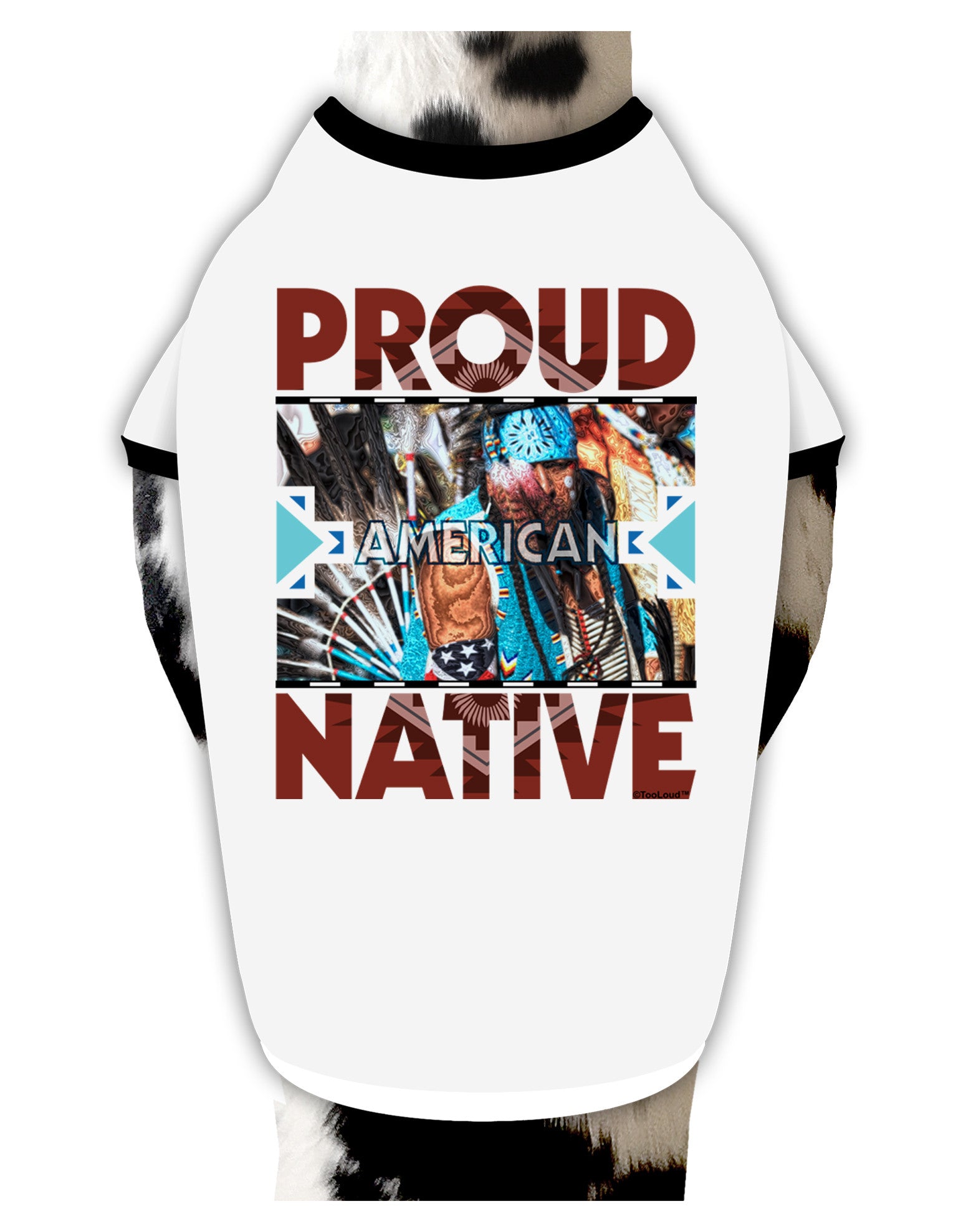 Proud Native American Dog Shirt-Dog Shirt-TooLoud-White-with-Black-Small-Davson Sales