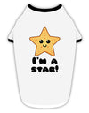 Cute Starfish - I am a Star Stylish Cotton Dog Shirt by TooLoud-Dog Shirt-TooLoud-White-with-Black-Small-Davson Sales