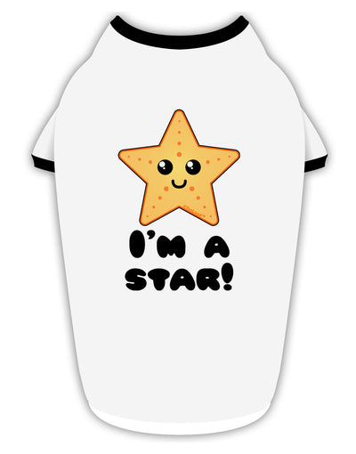 Cute Starfish - I am a Star Stylish Cotton Dog Shirt by TooLoud-Dog Shirt-TooLoud-White-with-Black-Small-Davson Sales