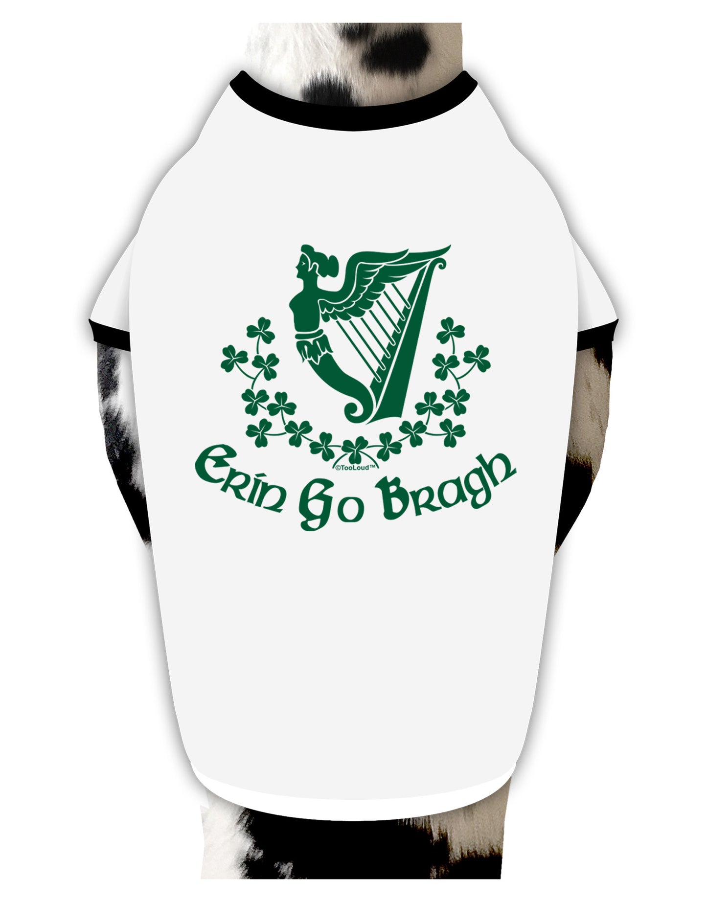 Erin Go Bragh Ireland Forever Dog Shirt-Dog Shirt-TooLoud-White-with-Black-Small-Davson Sales