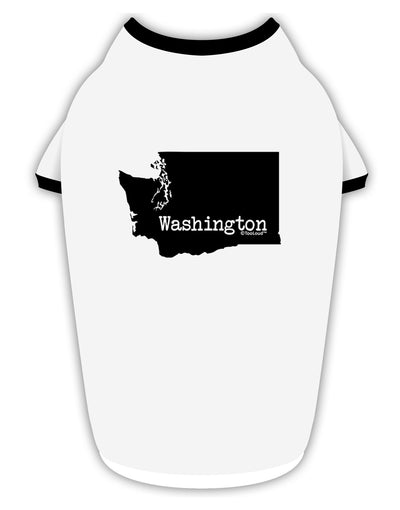 Washington - United States Shape Stylish Cotton Dog Shirt-Dog Shirt-TooLoud-White-with-Black-Small-Davson Sales