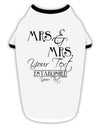 Personalized Mrs and Mrs -Name- Established -Date- Design Stylish Cotton Dog Shirt-Dog Shirt-TooLoud-White-with-Black-Small-Davson Sales