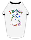 I Believe in Unicorns Stylish Cotton Dog Shirt-Dog Shirt-TooLoud-White-with-Black-Small-Davson Sales