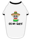 Oh My Gato - Cinco De Mayo Stylish Cotton Dog Shirt-Dog Shirt-TooLoud-White-with-Black-Small-Davson Sales