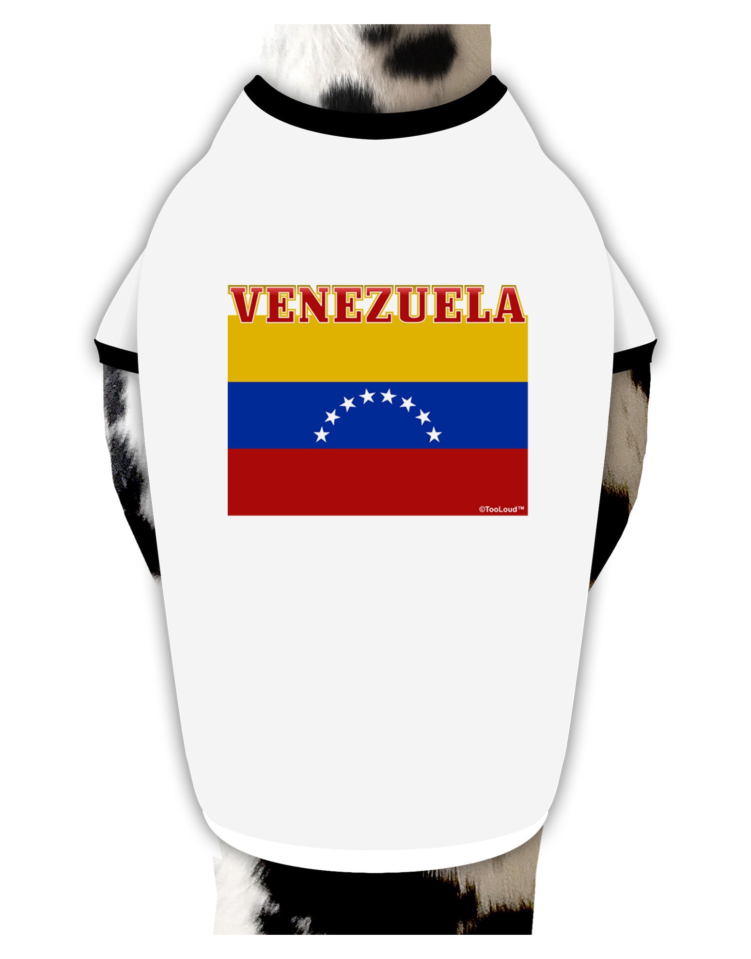 Venezuela Flag Dog Shirt-Dog Shirt-TooLoud-White-with-Black-Small-Davson Sales