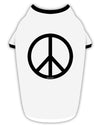 Peace Sign Symbol Stylish Cotton Dog Shirt-Dog Shirt-TooLoud-White-with-Black-Small-Davson Sales