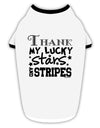 Thank My Lucky Stars and Stripes Stylish Cotton Dog Shirt by TooLoud-Dog Shirt-TooLoud-White-with-Black-Small-Davson Sales