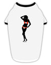 Canadian Flag Bikini Shadow Stylish Cotton Dog Shirt by TooLoud-Dog Shirt-TooLoud-White-with-Black-Small-Davson Sales