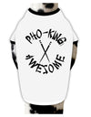 TooLoud PHO KING AWESOME, Funny Vietnamese Soup Vietnam Foodie Dog Shirt-Dog Shirt-TooLoud-White-with-Black-Small-Davson Sales