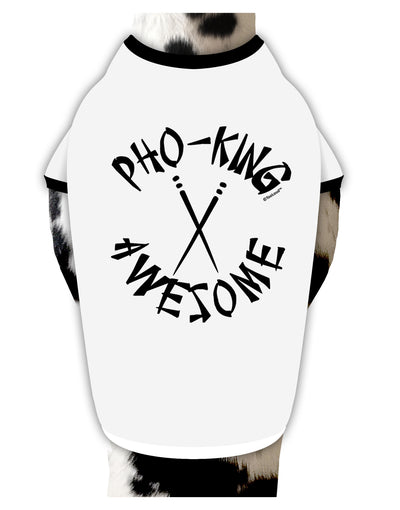 TooLoud PHO KING AWESOME, Funny Vietnamese Soup Vietnam Foodie Dog Shirt-Dog Shirt-TooLoud-White-with-Black-Small-Davson Sales