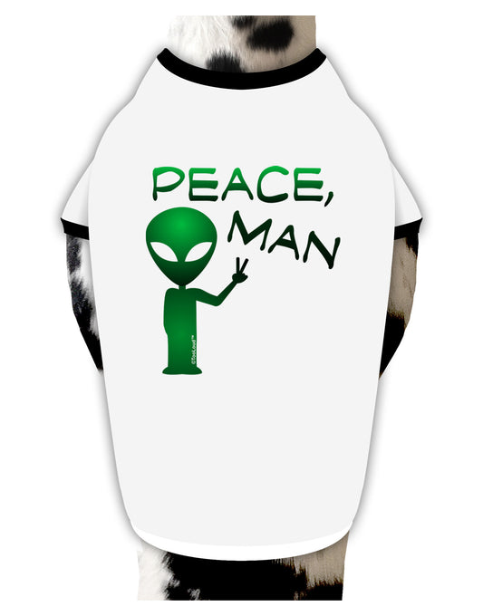 Peace Man Alien Dog Shirt-Dog Shirt-TooLoud-White-with-Black-Small-Davson Sales