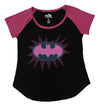 Batgirl Sleep Shirt Juniors Short Sleeve Raglan-Briefly Stated-Small-Davson Sales